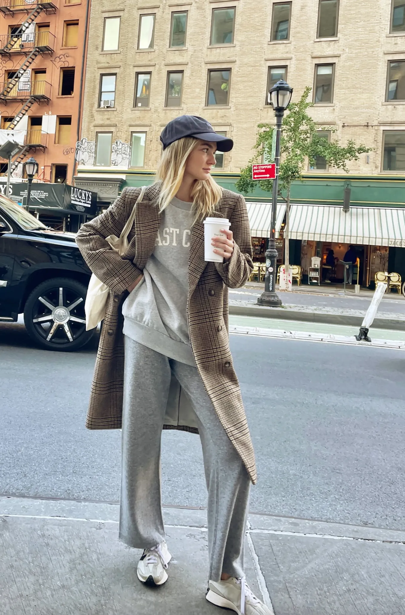 Wool Blend Double-Breasted Coat