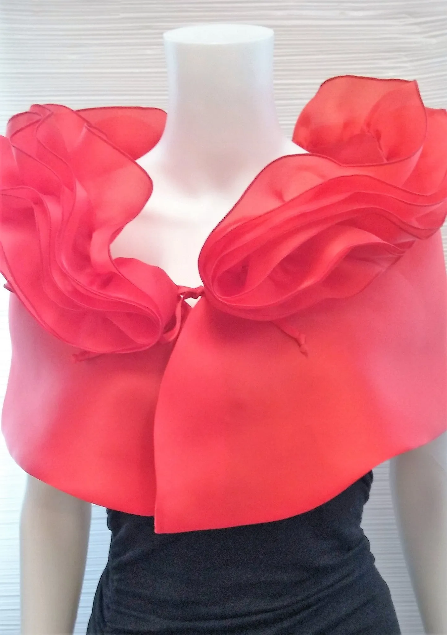 Wrap with Two Tiered Collar