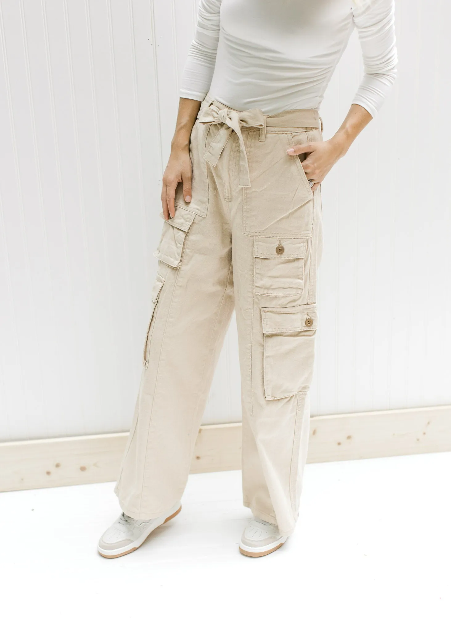 X Champagne Cargo Pants
