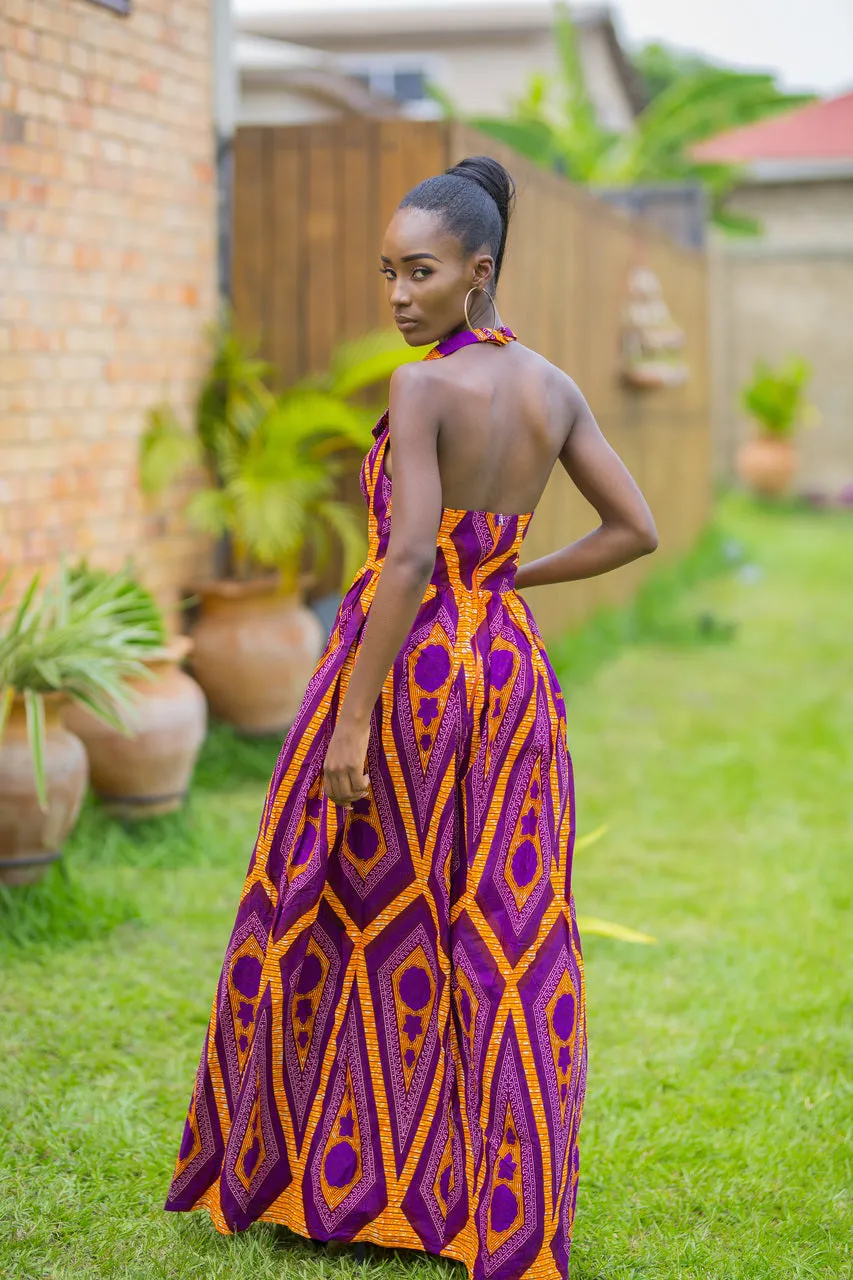 Xoese Maxi African Print dress