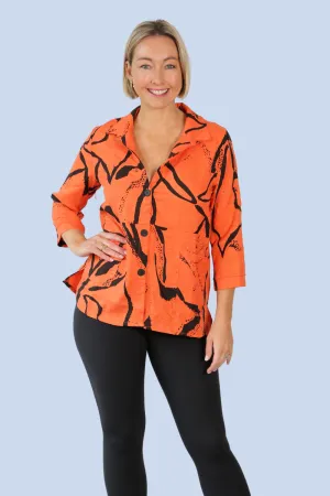 ZARA Orange Collared Tunic