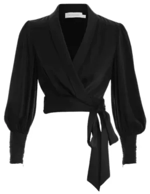 Zimmermann Silk Wrap Top