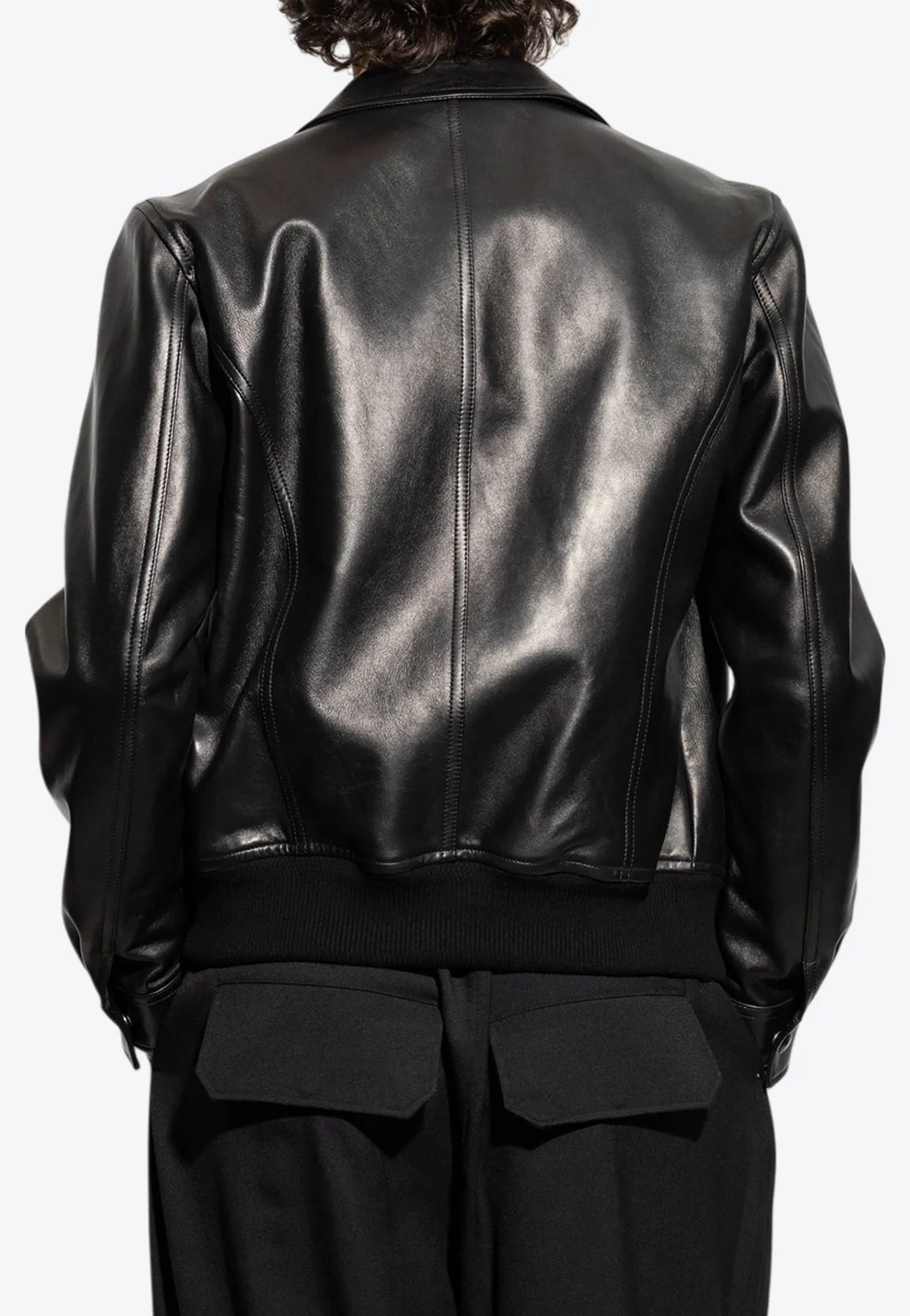 Zip-Up Leather Jacket